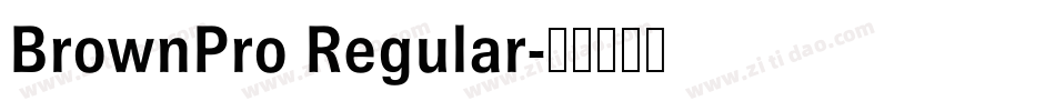 BrownPro Regular字体转换